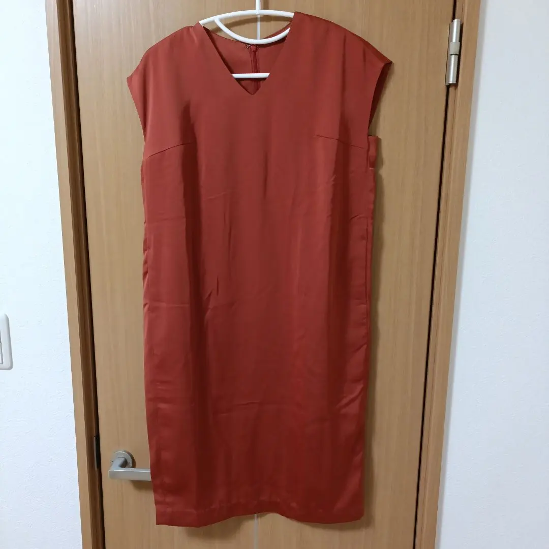 Thumbnail of Vermilion sleeveless knee-length dress