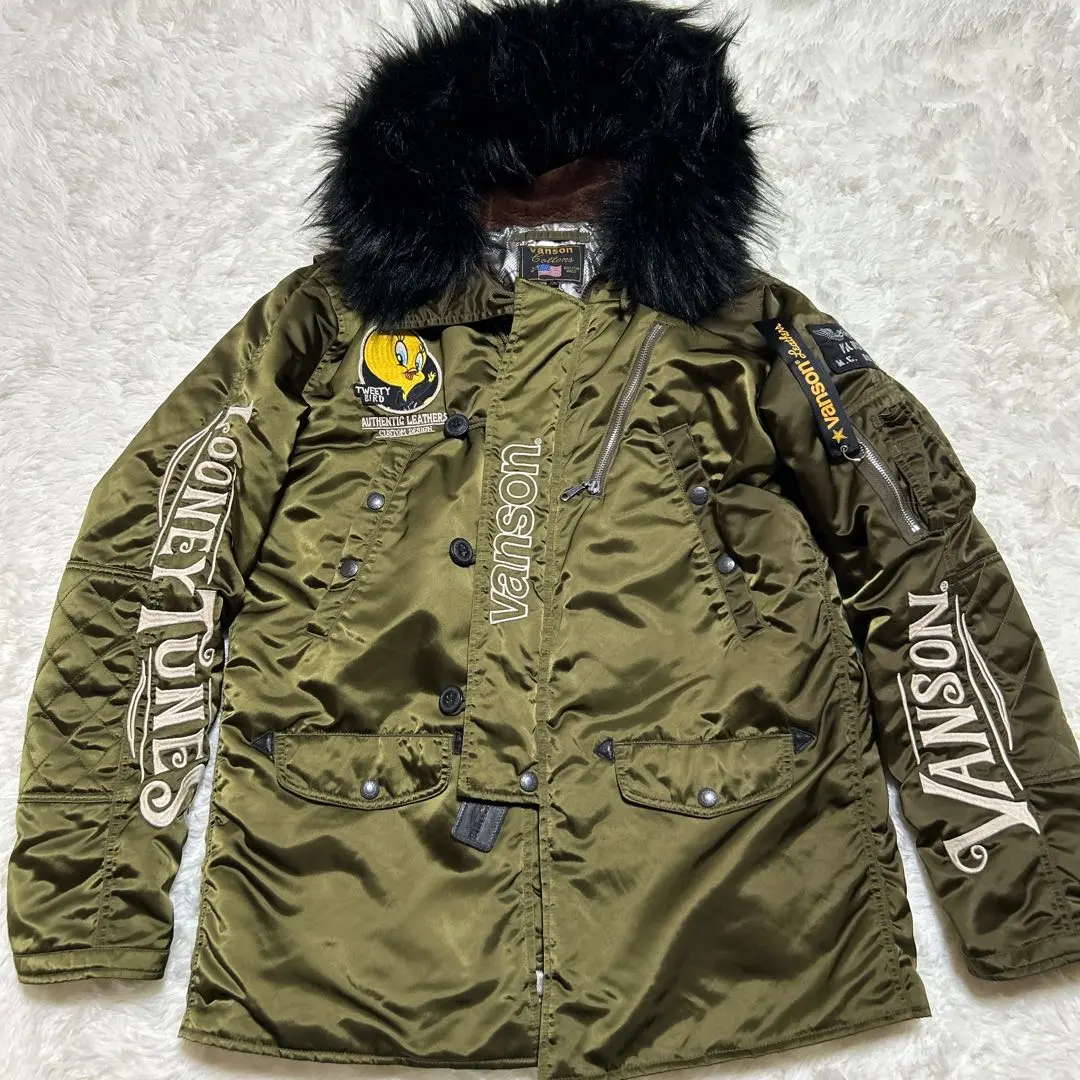 【激レア】vanson N-3Bフライトジャケット 迷彩　シリアルナンバー 激レア】vanson N-3Bフライトジャケット 迷彩 シリアルナンバー