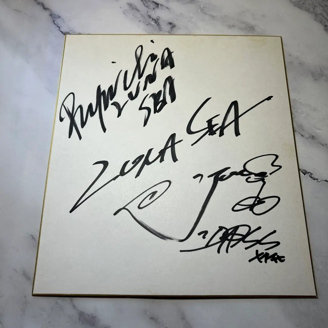 LUNA SEAの32年前のメンバー５人の直筆サイン色紙の通販 by ミーたん's shop｜ラクマ