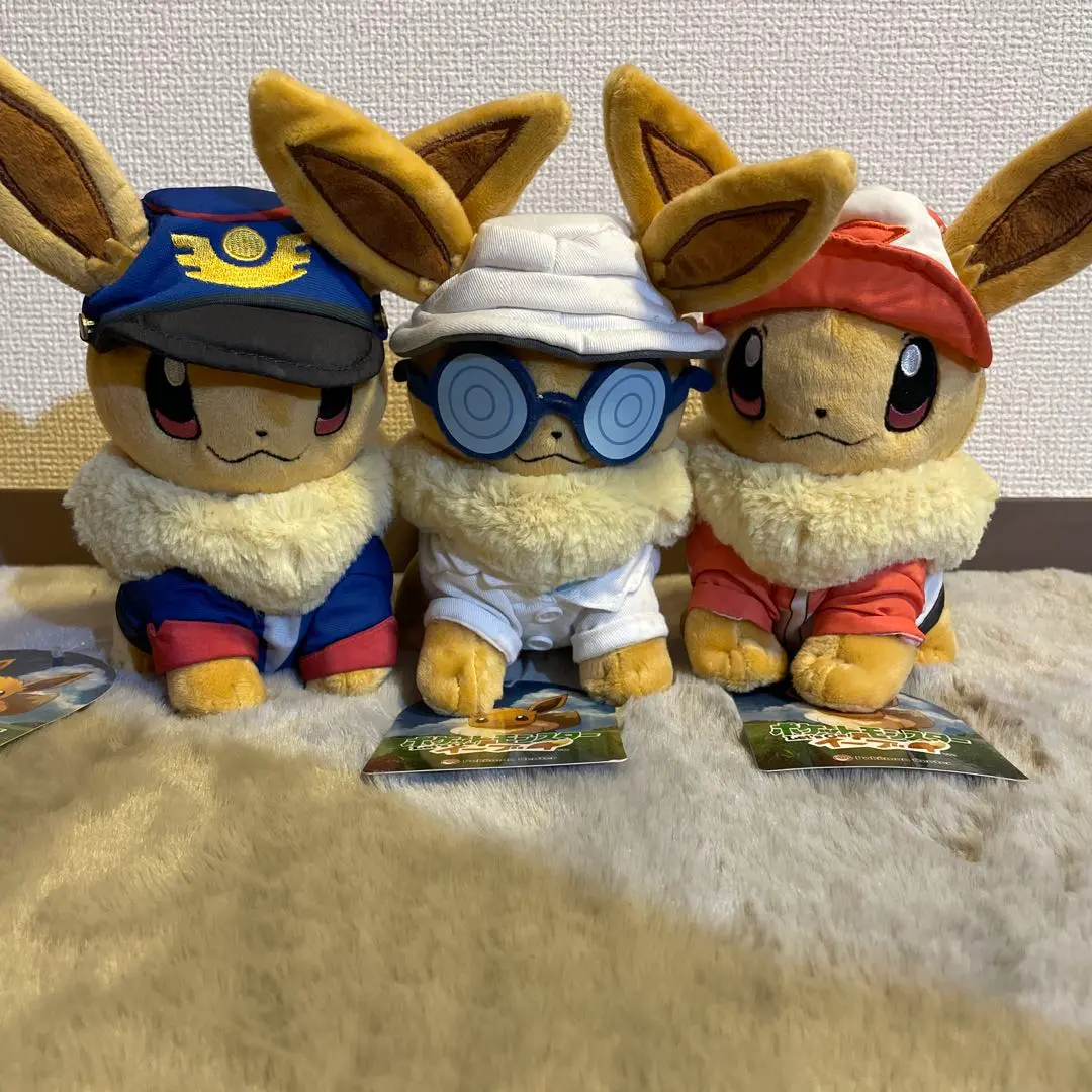 【イーブイ】レッツゴーイーブイ ぬいぐるみ 3点セット ポケモンセンター Let's Go 2018 レッツゴーイーブイ ぬいぐるみ
