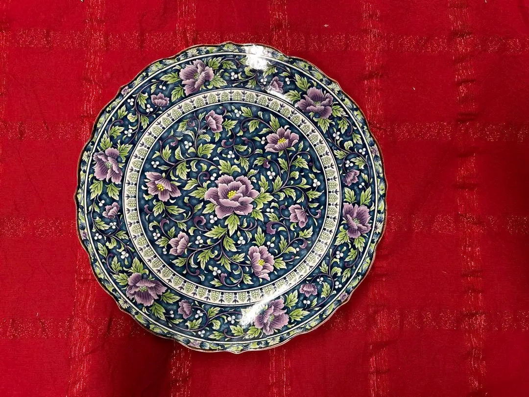 0653　富永陶園 ポピーすかし絵変わり ケーキセット カゴ付 0653 富永陶園 ポピーすかし絵変わり ケーキセット カゴ付