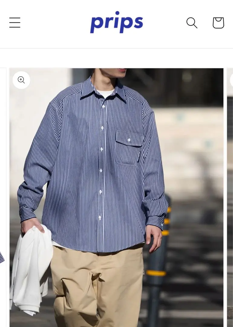 上下 新品 Relaxed Striped Shirt Pants /prips Relaxed Striped Shirt LS035 – prips