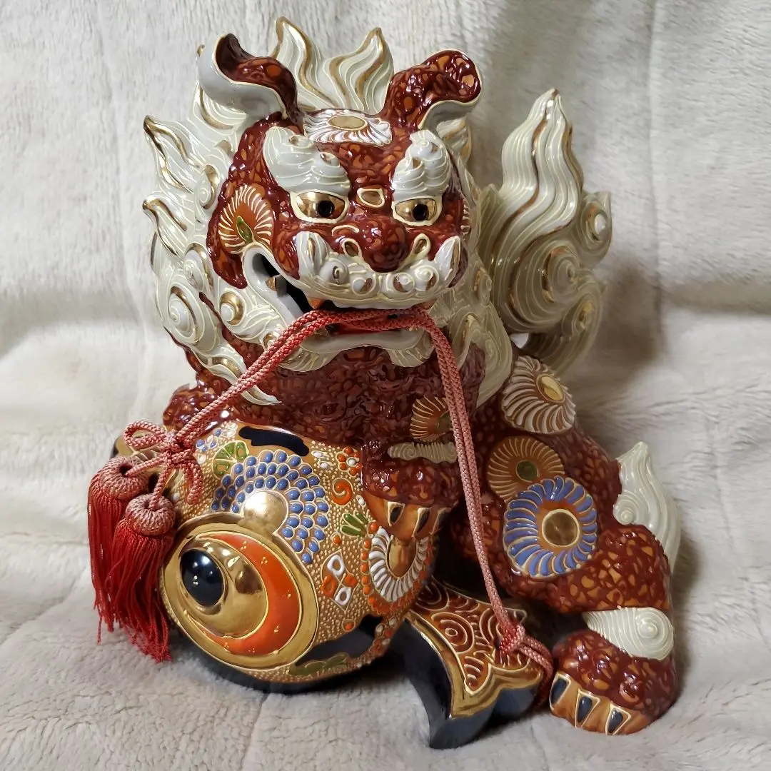 超美品　九谷焼　大型の唐獅子　打出の小槌 超美品 九谷焼 大型の唐獅子 打出の小槌 - メルカリ