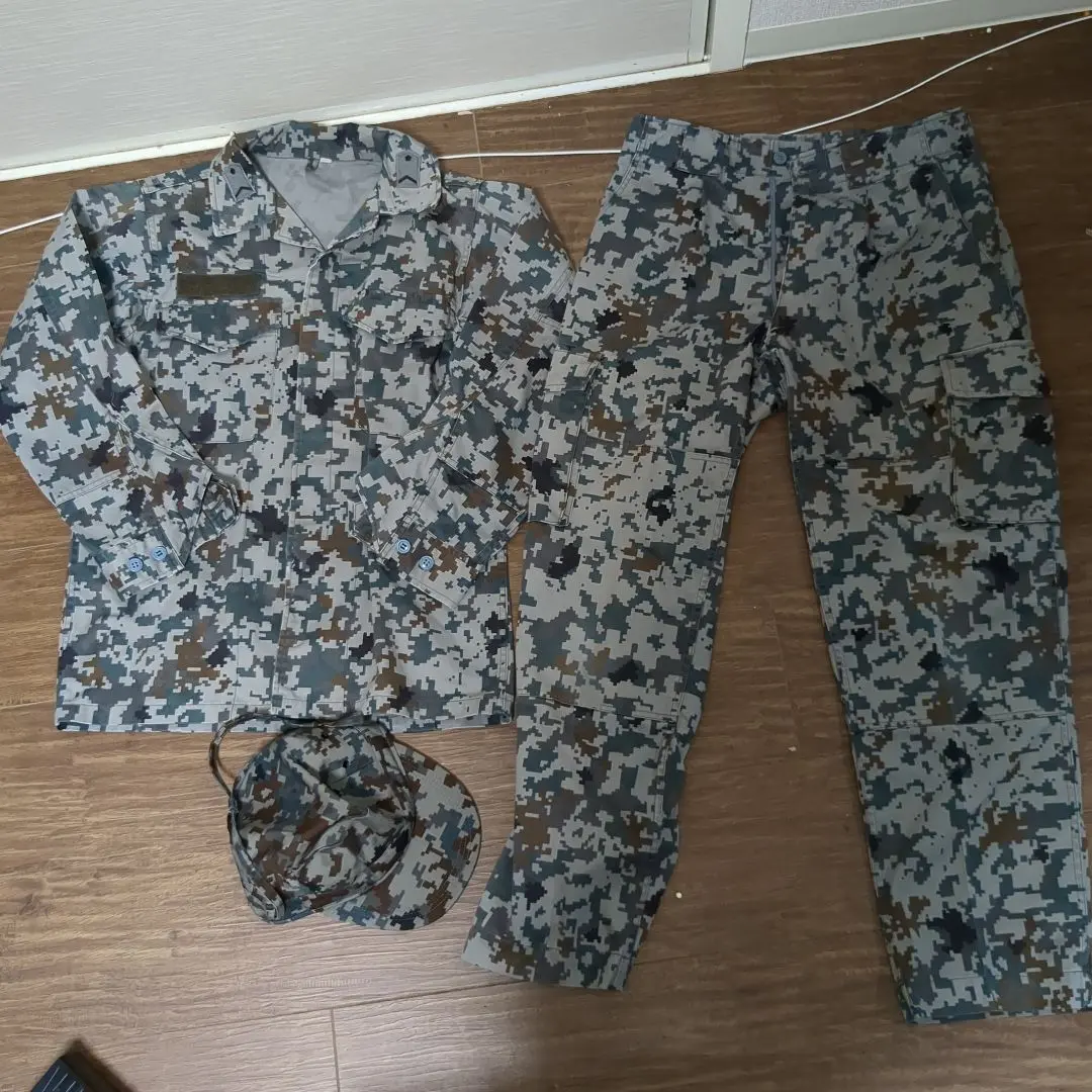 空自迷彩デジタル　作業服　戦闘服　作業帽　3点セット　5A Mサイズ相当　bdu 生産終了 PX品 陸上自衛隊 迷彩服 3型 TC（EC） 上下ベルト