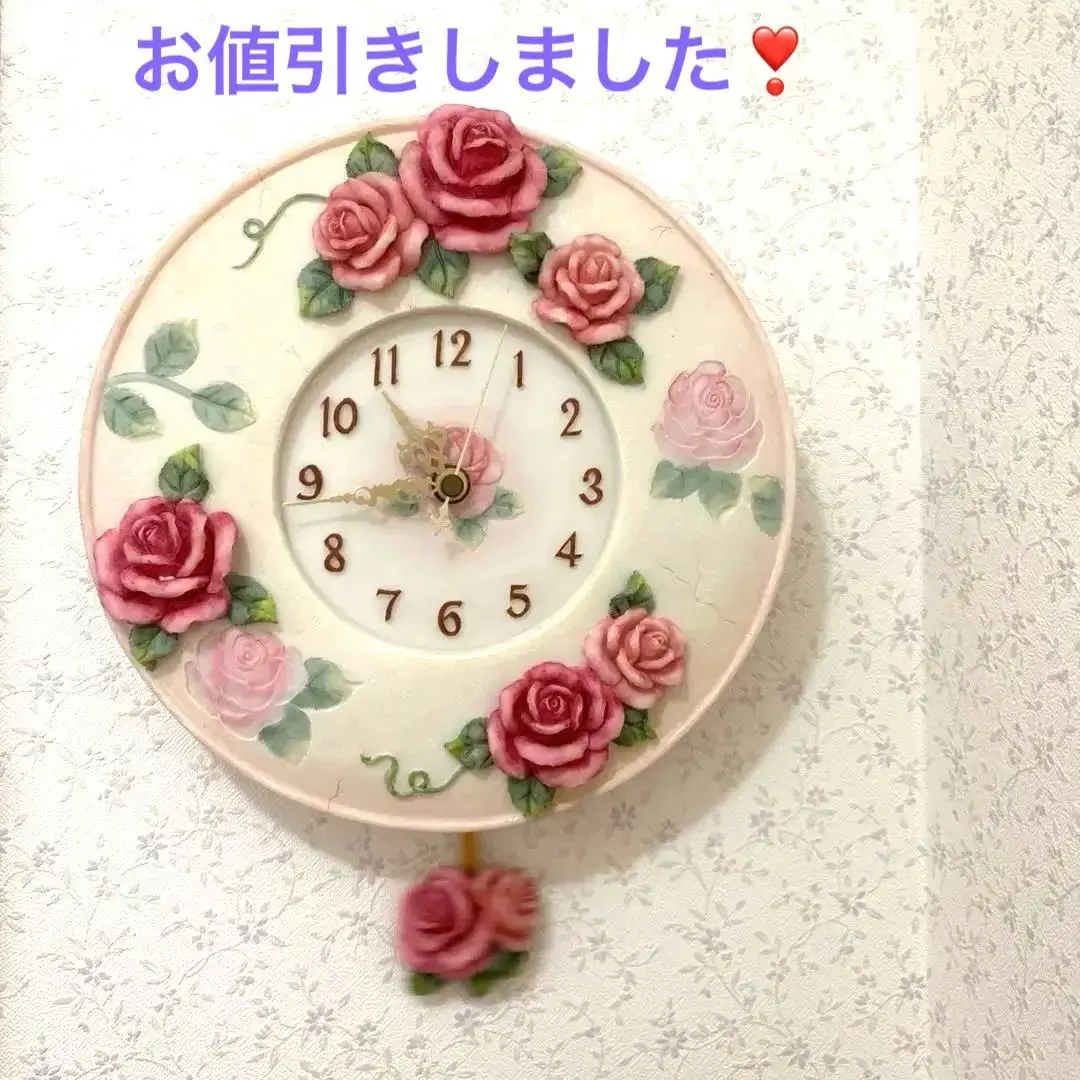 2025年最新】掛け時計 かわいい 薔薇の人気アイテム - メルカリ
