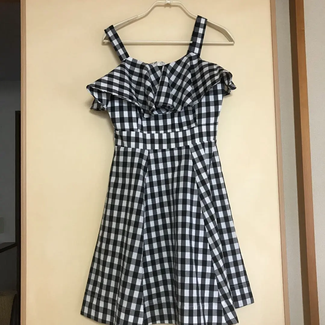 格紋連衣裙 吊帶裙 美式 復古連衣裙 的縮圖