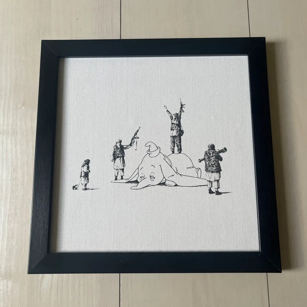 Banksy  絵画  紙本  肉筆 額縁 バンクシー 油彩 油絵 絵画 肉筆 額縁