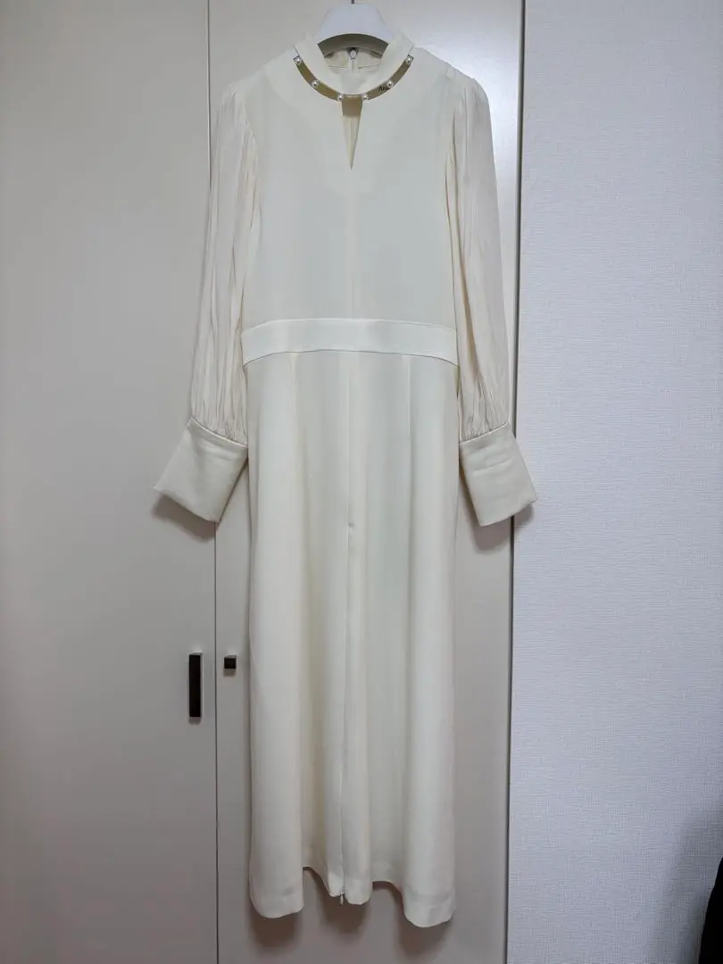 定価7万 タグ付✨️Arobe パールレースボックスカラーコンビドレス