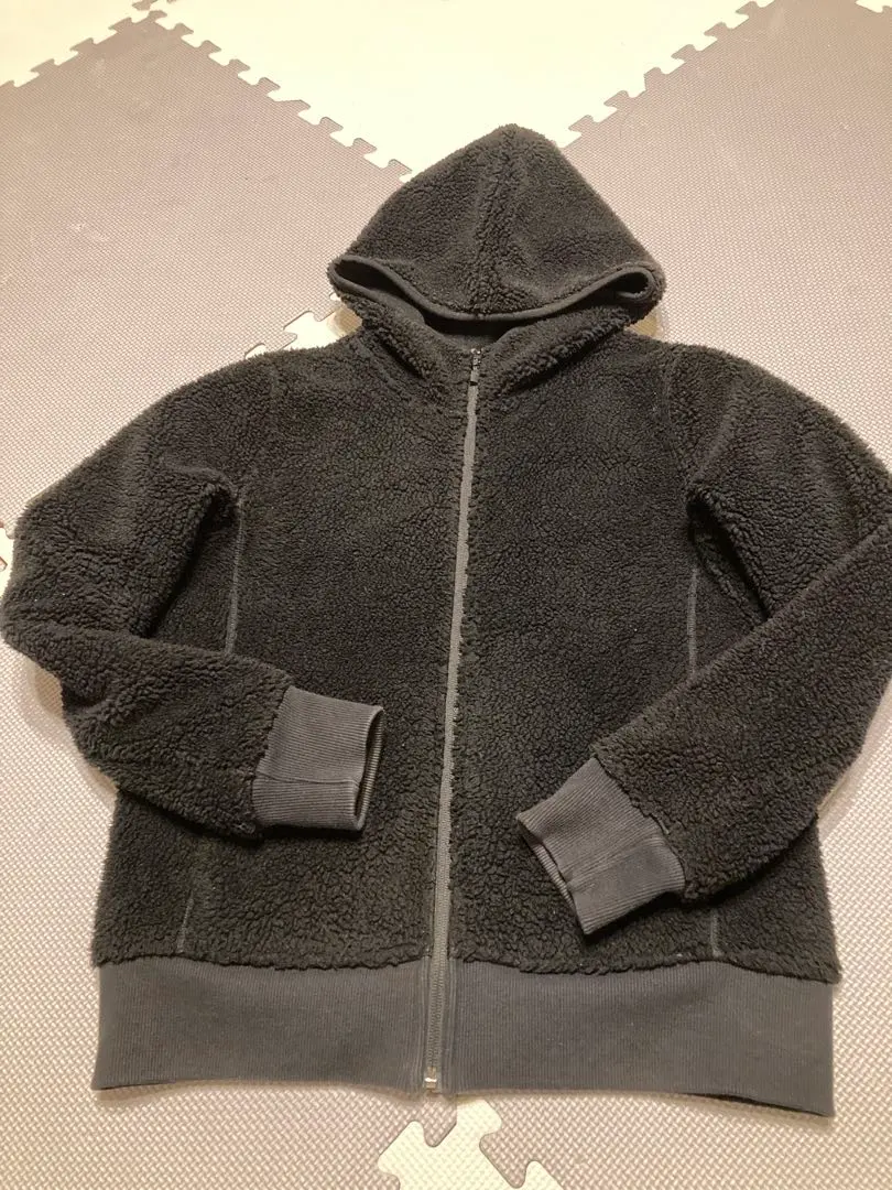 UNIQLO 刷毛毛外套 M 黑色 的縮圖