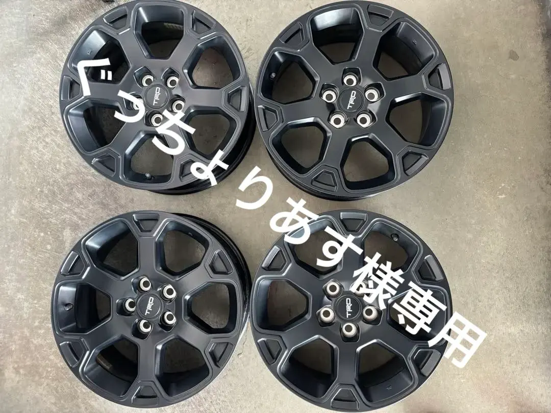 TRD 17インチ マットブラックホイール4本セット　黒色ナット盗難防止ナット共 楽天市場】【トヨタ純正】 TRD 17インチ アルミホイール マット