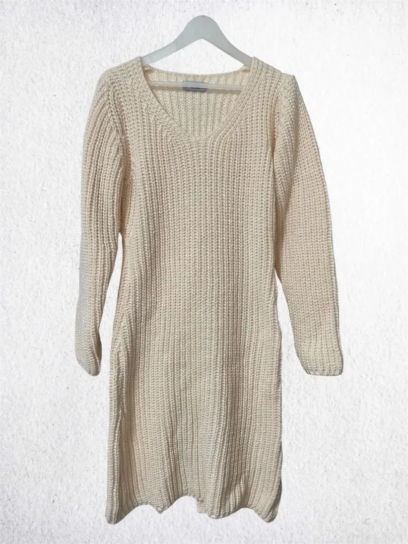 My shawty 針織連衣裙 米色 長袖 的縮圖