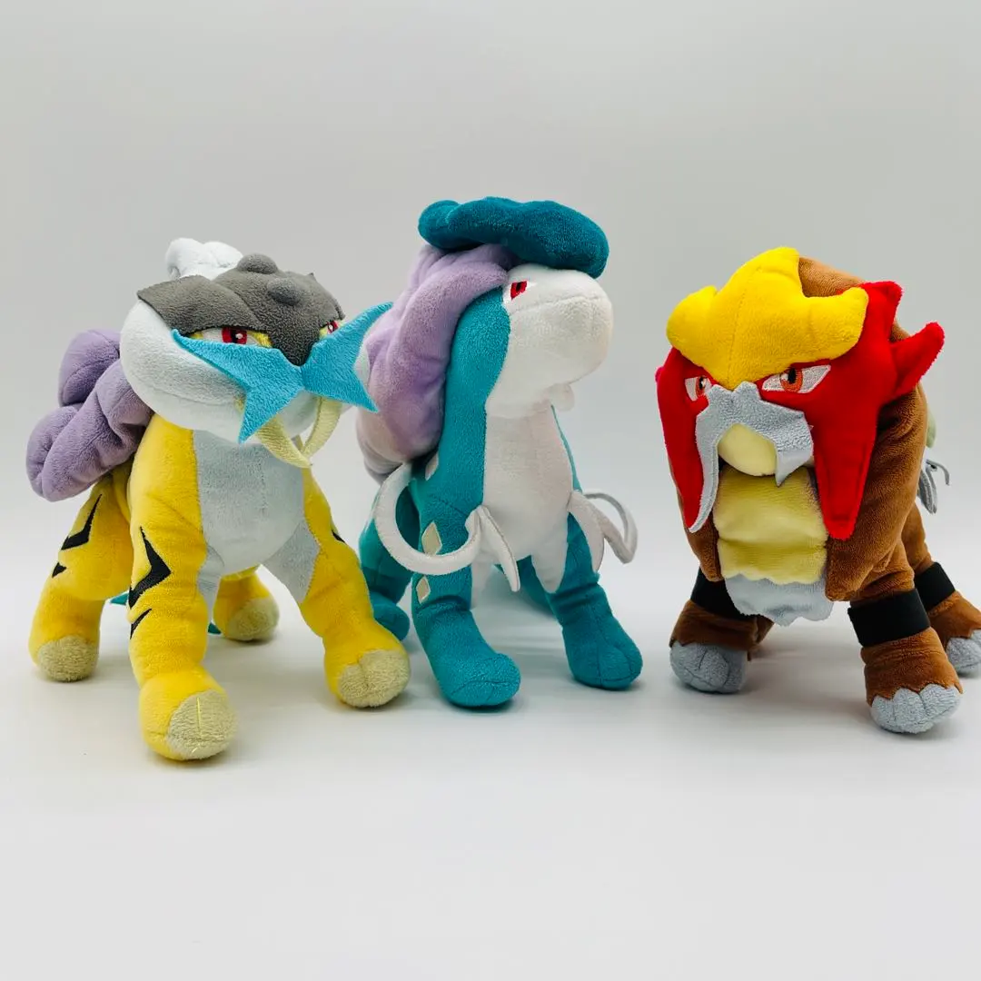 Thumbnail of [Rare] Pokemon Suicune Raikou Entei Plush Set San-ei Trading