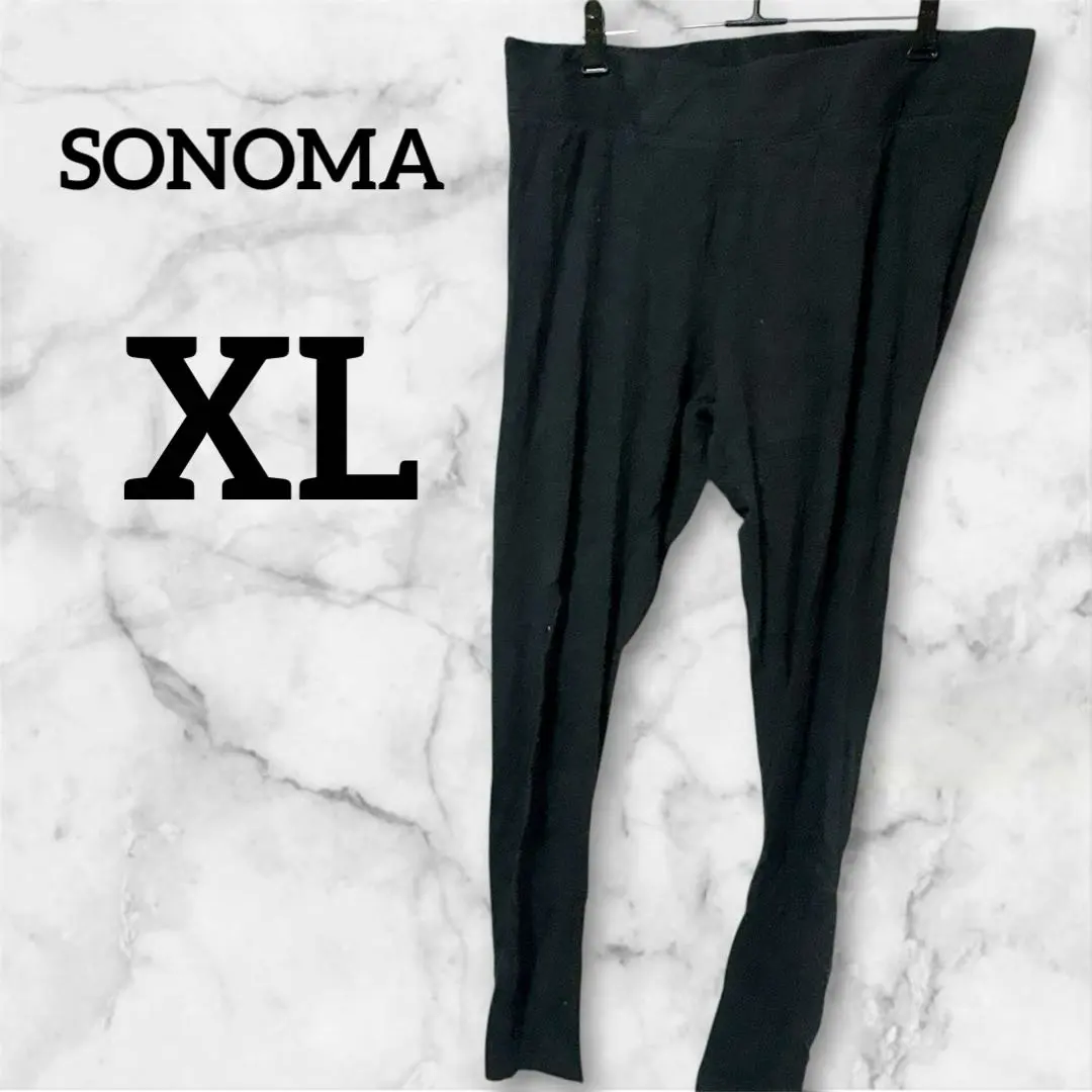 Thumbnail of Excellent condition ✨️ SONOMA 【XL】 Sonoma Black Leggings Elastic Waist Solid Large Size