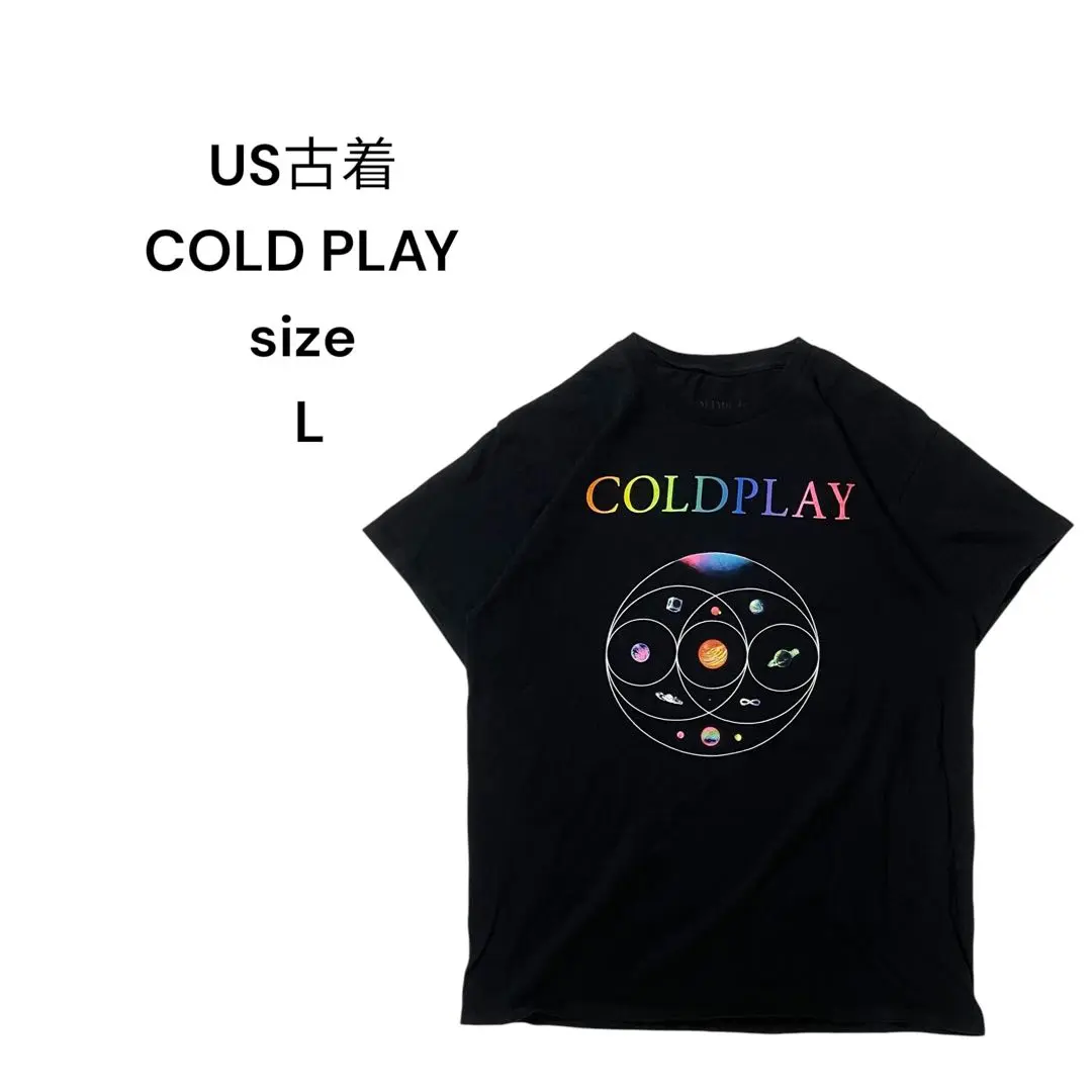 COLDPLAY コールドプレイ 古着 ブラック ヴィンテージ DELTA製 2025年最新】ロックTシャツ Coldplay コールドプレイの人気