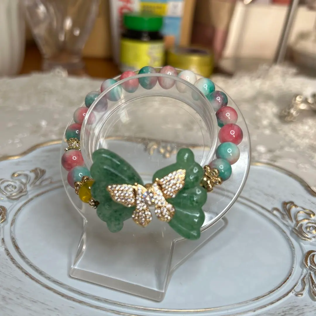 天然石 蝴蝶造型 手鏈 的縮圖