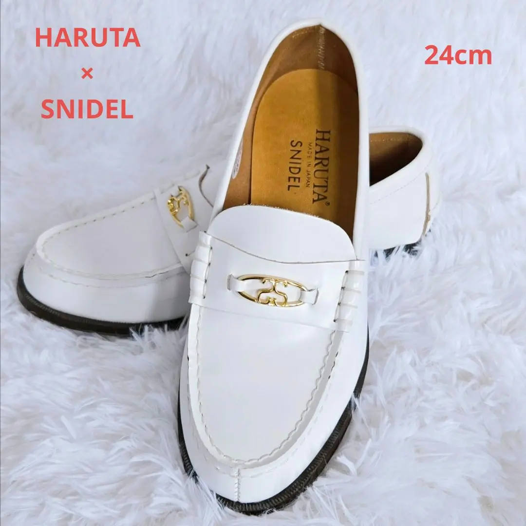 最最終値下げ！新品✨SNIDEL✖️HARUTAコラボ　ローファー HARUTA×SNIDEL】プラットフォームローファー(フラットシューズ