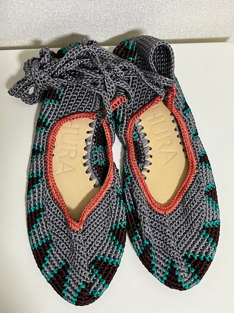 カシューラKASHURAフラットシューズ 【試着のみ】クロシェバレエシューズ カシューラKASHURAフラットシューズ 【試着のみ】クロシェバレエ