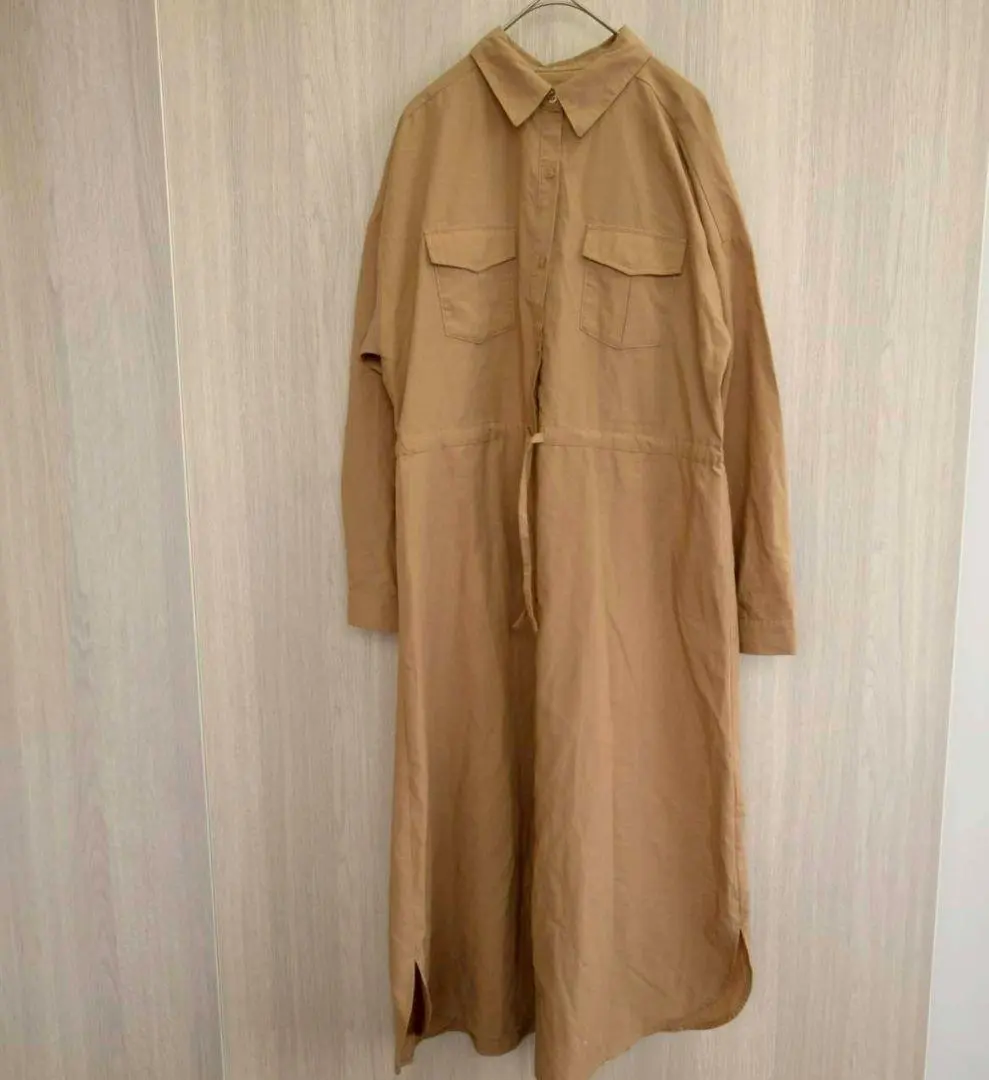 Thumbnail of INGNI Long Dress Shirt Dress Beige M Spring Autumn Winter