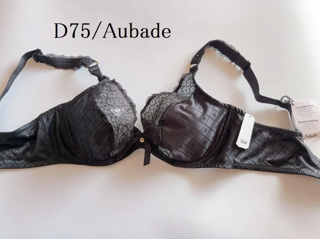 D75☆Aubade オーバドゥ　 コンフォートトライアングルブラ　フランス黒 2025年最新】オーバドゥ ブラジャーの人気アイテム - メルカリ