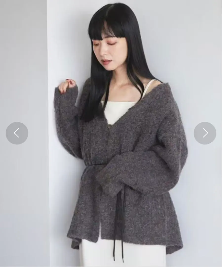 Thumbnail of LOWRYS FARM Melange Cardigan Long Sleeve - Charcoal Gray