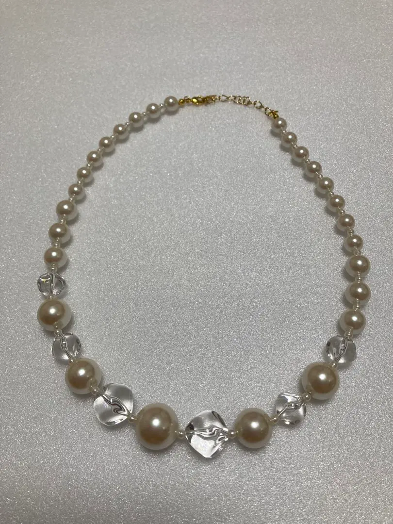 Thumbnail of Pearl Crystal Necklace - Imitation