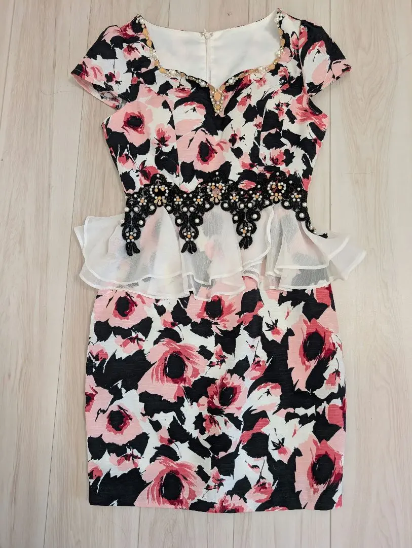 Thumbnail of Floral Pattern with Jewels ☆ Mini One-Piece Dress