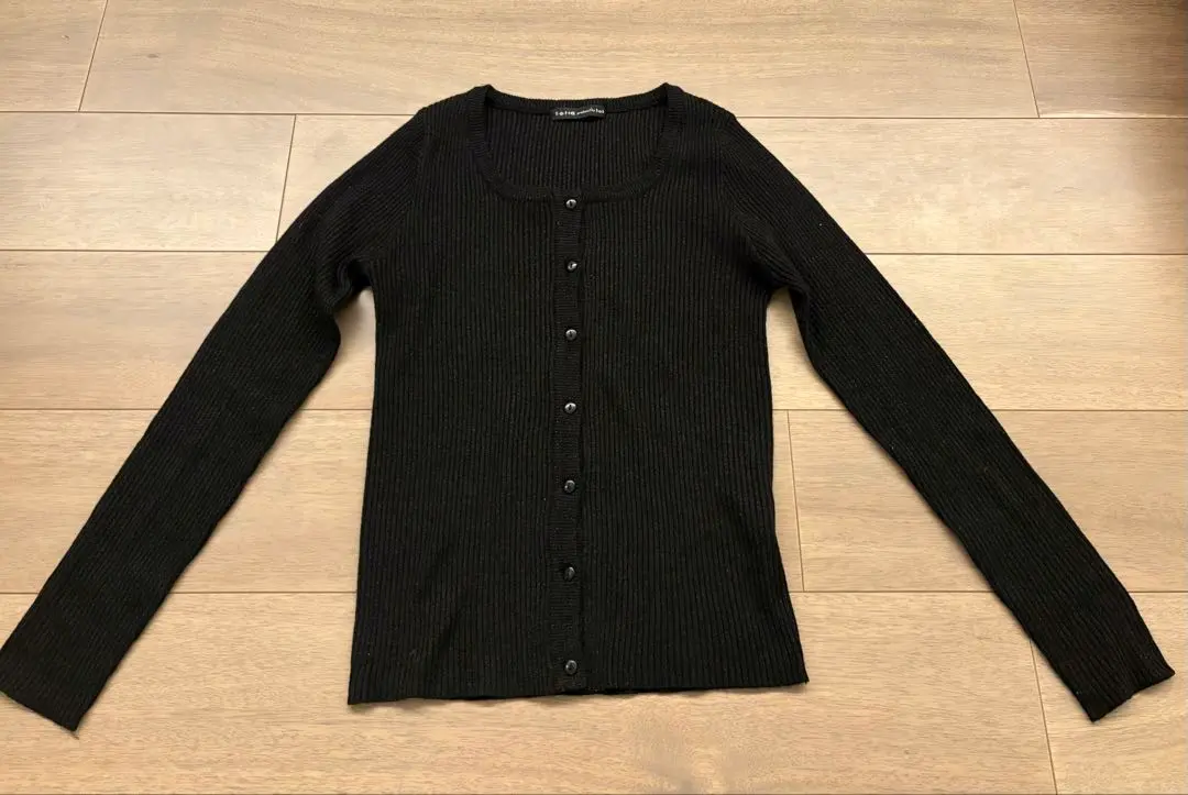 Thumbnail of t.o.t.c.h Ribbed Knit Cardigan - Black
