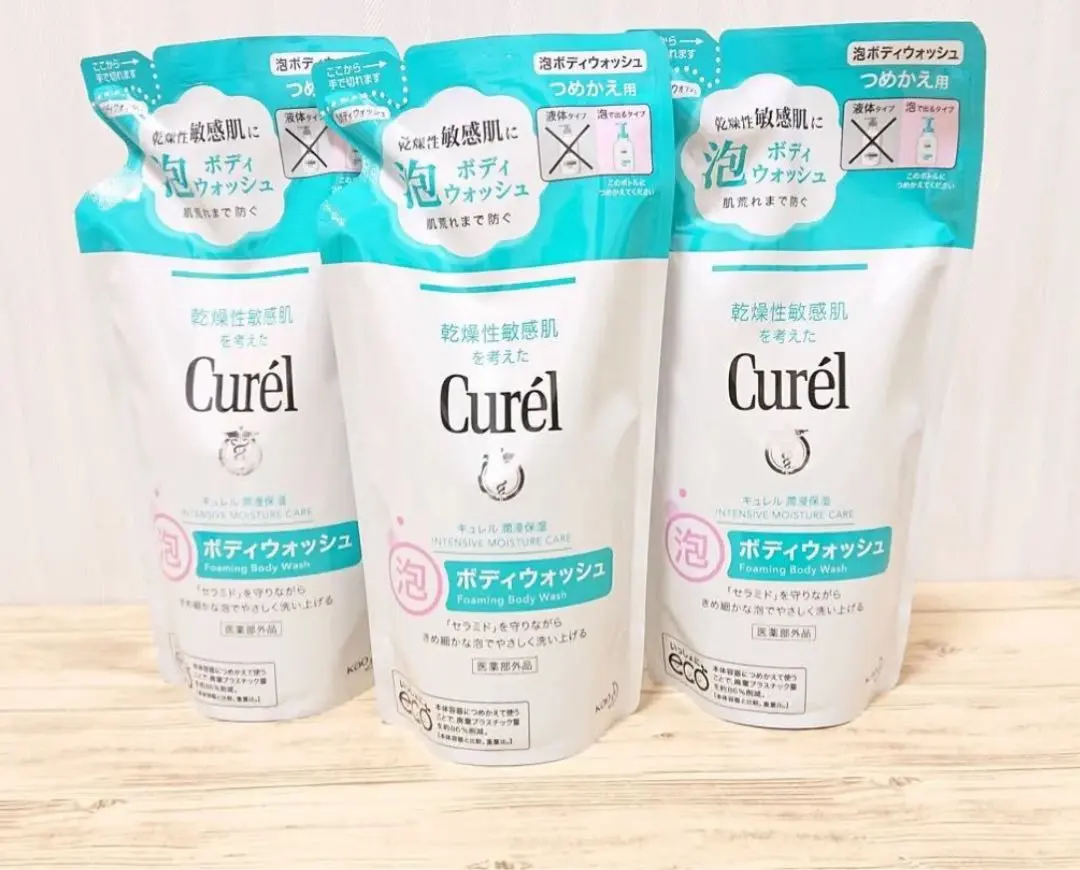 Curel 泡沫沐浴露 補充裝 380ml 3個套裝 的縮圖