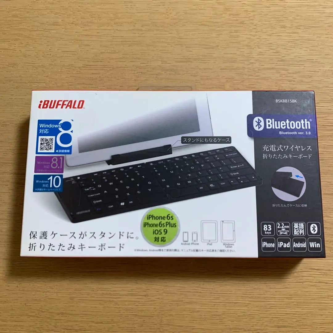 iBUFFALO Bluetooth3.0対応 折りたたみキーボード ケース付き ブラック  BSKBB15BK i8my1cf Amazon.co.jp: iBUFFALO Bluetooth3.0対応 折りたたみキーボード