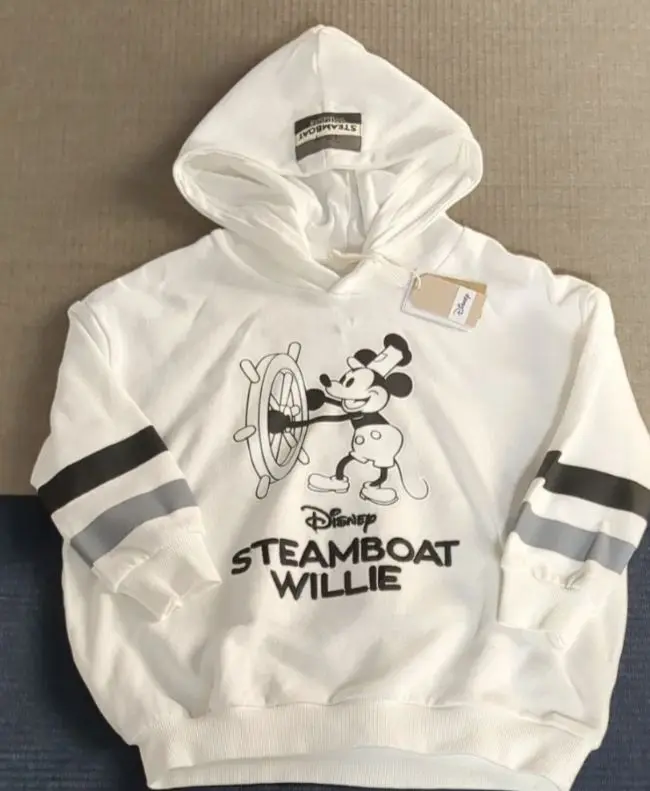 アリーム×ディズニー/新品/100周年/蒸気船ウィリー/ボアパーカー/ミッキー アリーム×ディズニー/新品/100周年/蒸気船ウィリー/ボアパーカー