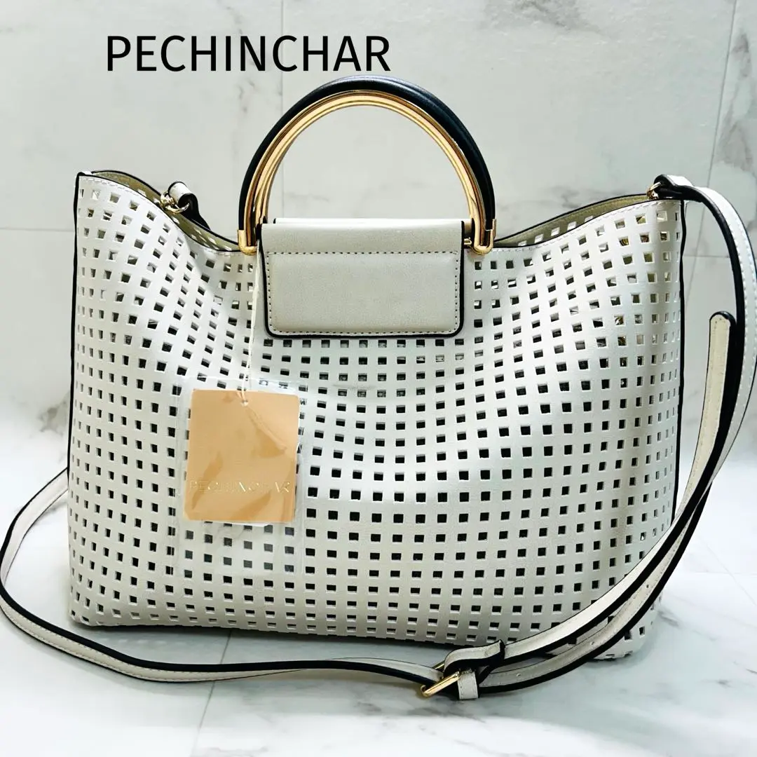 極美品 PECHINCHAR 2wayメッシュ ハンドバッグ ショルダーバッグ 美品 PECHINCHAR 2wayメッシュハンドバッグ