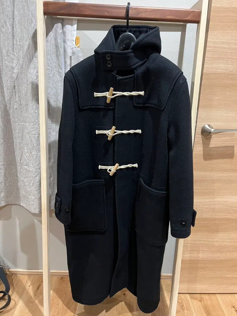 美品☆LENO リノ 20aw ダッフルコート ブラック カシミヤ ウール LENO (リノ) DUFFLE COAT / ダッフルコート