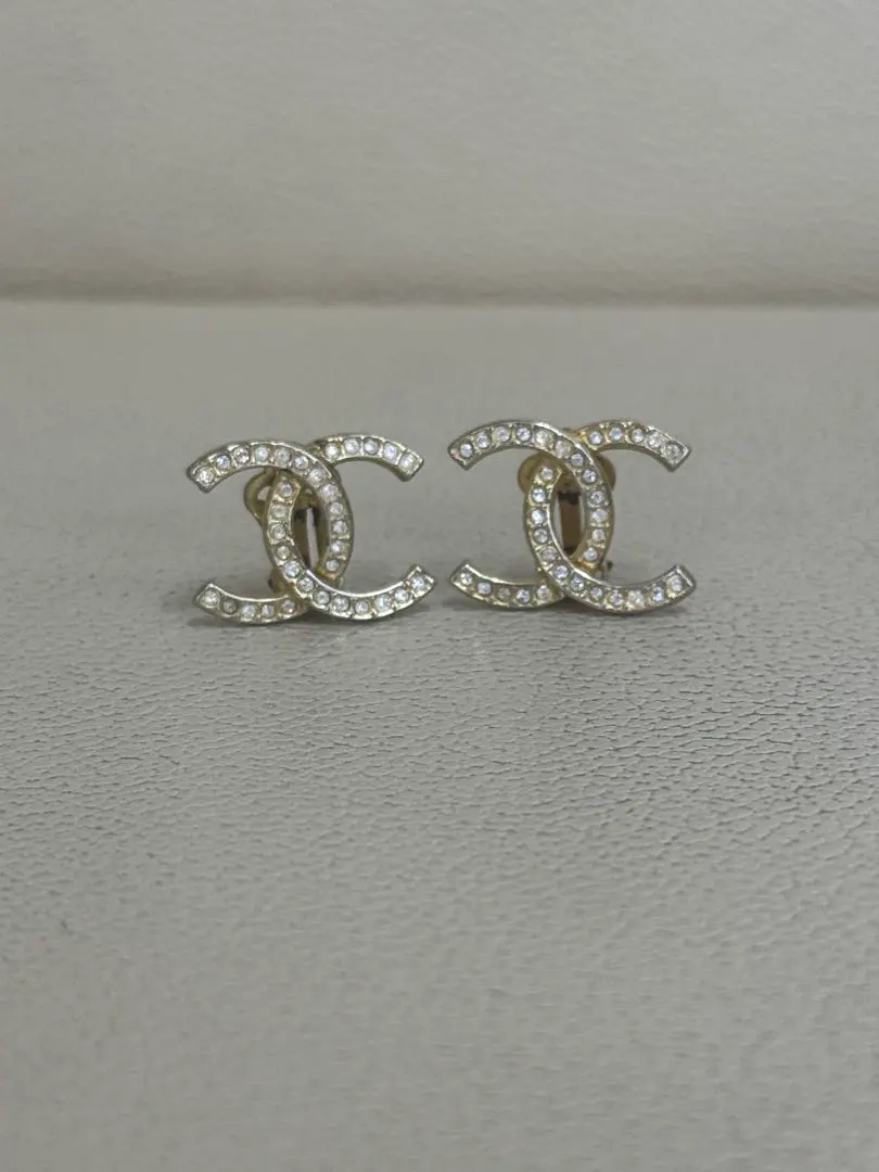 Thumbnail of CHANEL CC Logo Crystal Earrings [Reduced Price]