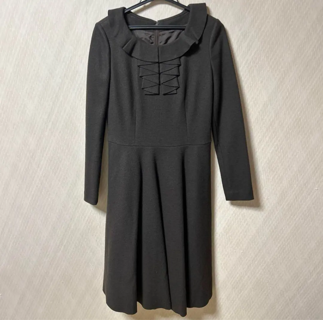 Thumbnail of Harrods Dark Brown Wool A-line Dress M