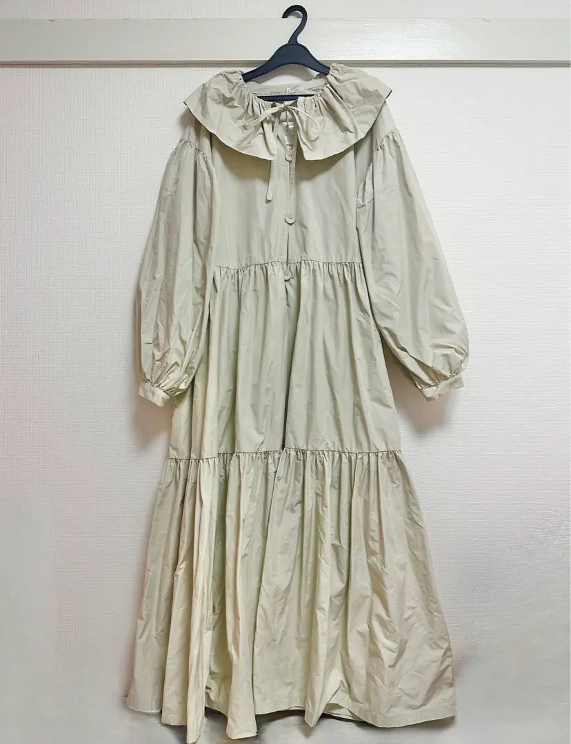 【美品】HONEY MI HONEY セーラー襟チュールトレンチコート tulle layered trench coat