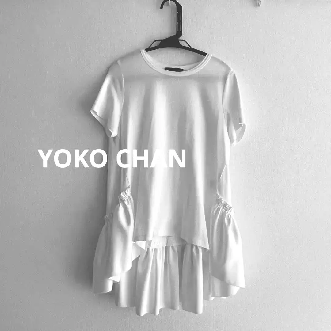 ヨーコチャン　バックヘムフリルTシャツ　ブラック 2025年最新】ヨーコチャンバックフリルTシャツの人気アイテム