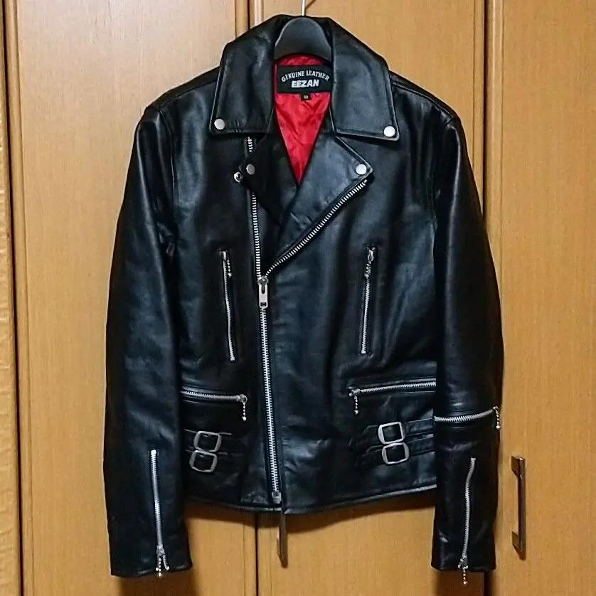 genuine leather eezan レザージャケット ヴィンテージ 2025年最新】ライダース EEZANの人気アイテム - メルカリ