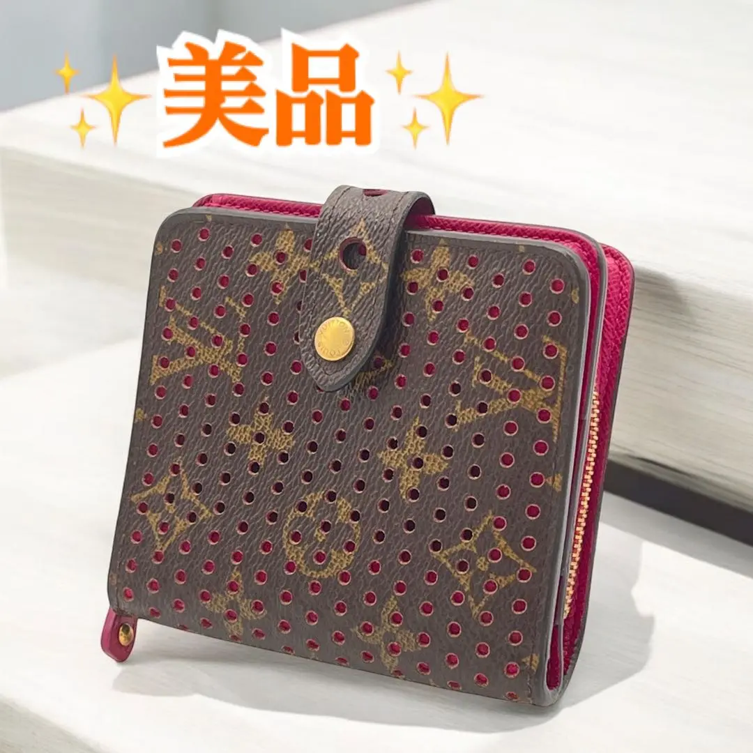 ヴィトン モノグラムペルフォ コンパクトジップ M95218 ヴェール