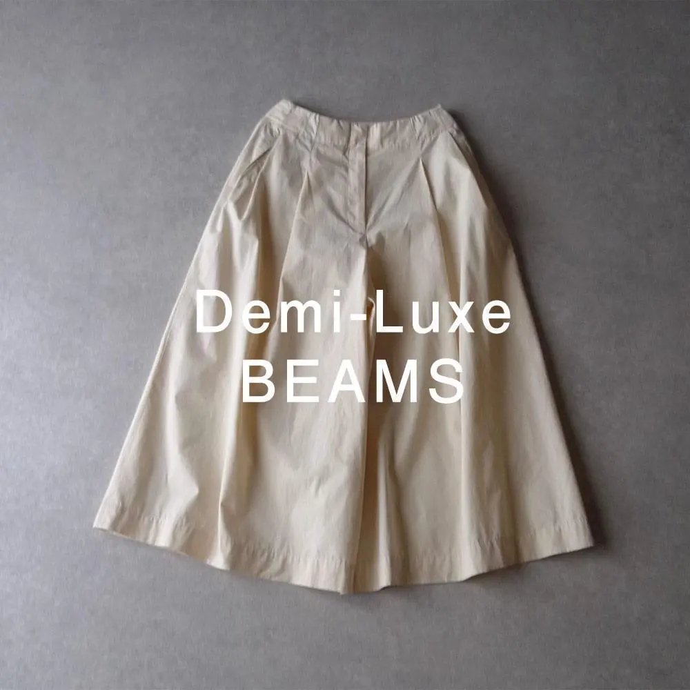 美品 Demi-Luxe BEAMS 定價2萬日圓 白色系寬褲 Y135 的縮圖