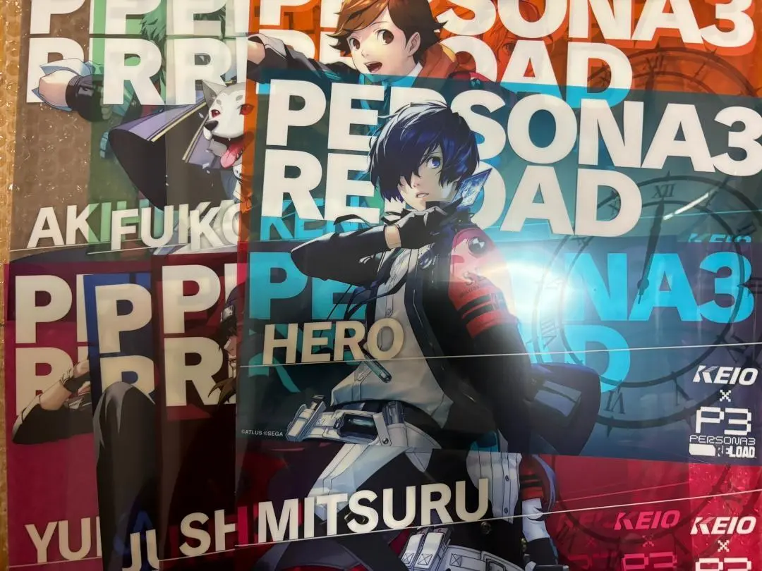 ペルソナ3リロードP3R 京王電鉄KEIO クリアポスター コンプセット レア 最初の ペルソナ3リロードP3R 京王電鉄KEIO コンプ クリア
