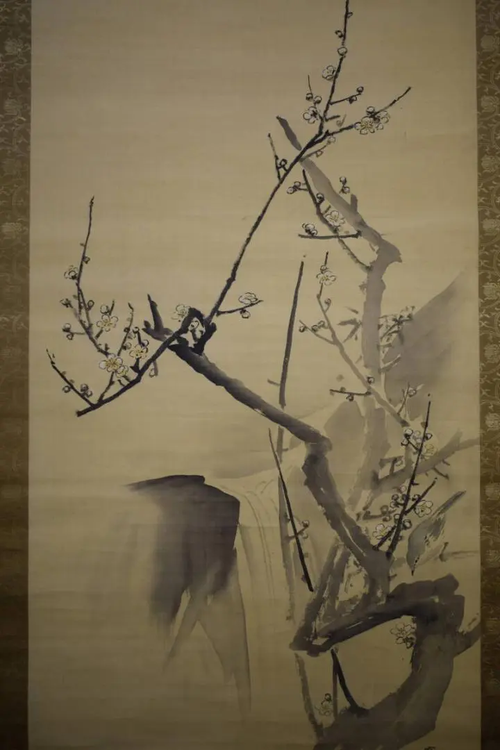 模写/円山応拳/旭日/双鶏図/布袋屋掛軸HB-942