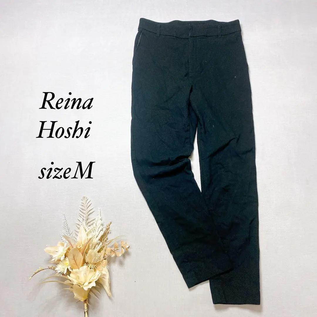 レイナホシ 西褲 緊身褲【M】黑色 休閒 彈性 c260 的縮圖