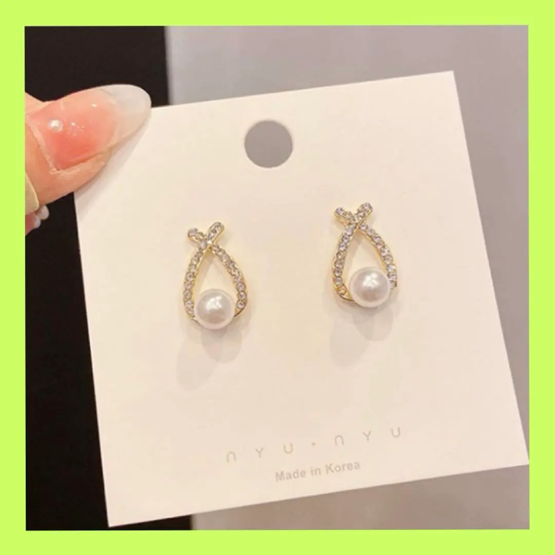耳環 派對用 成熟 嫻靜 正式服裝 珍珠色 的縮圖