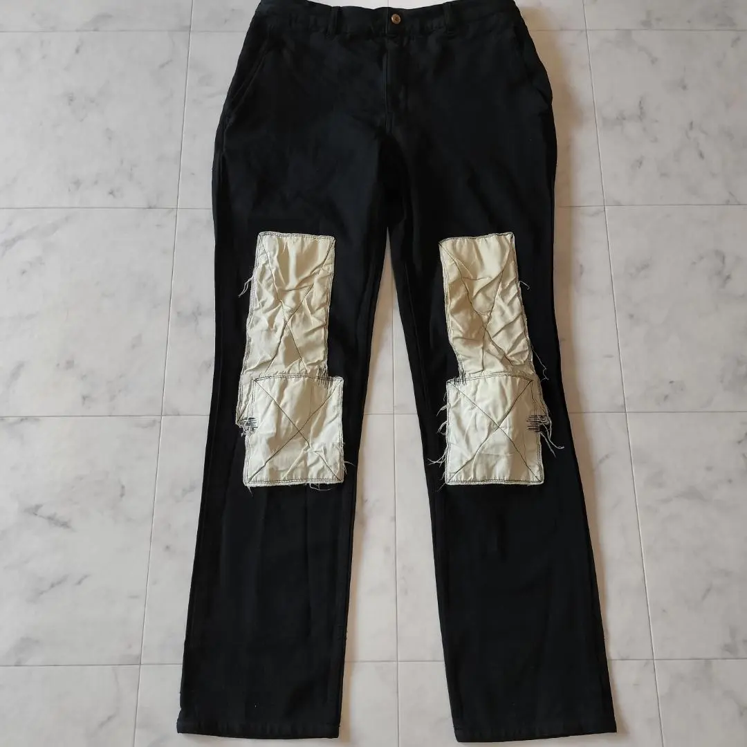 コムデギャルソンオムプリュス AD2012 ブラックパッチワークパンツ COMME des GARCONS HOMME PLUS - COMME des GARCONS HOMME PLUS