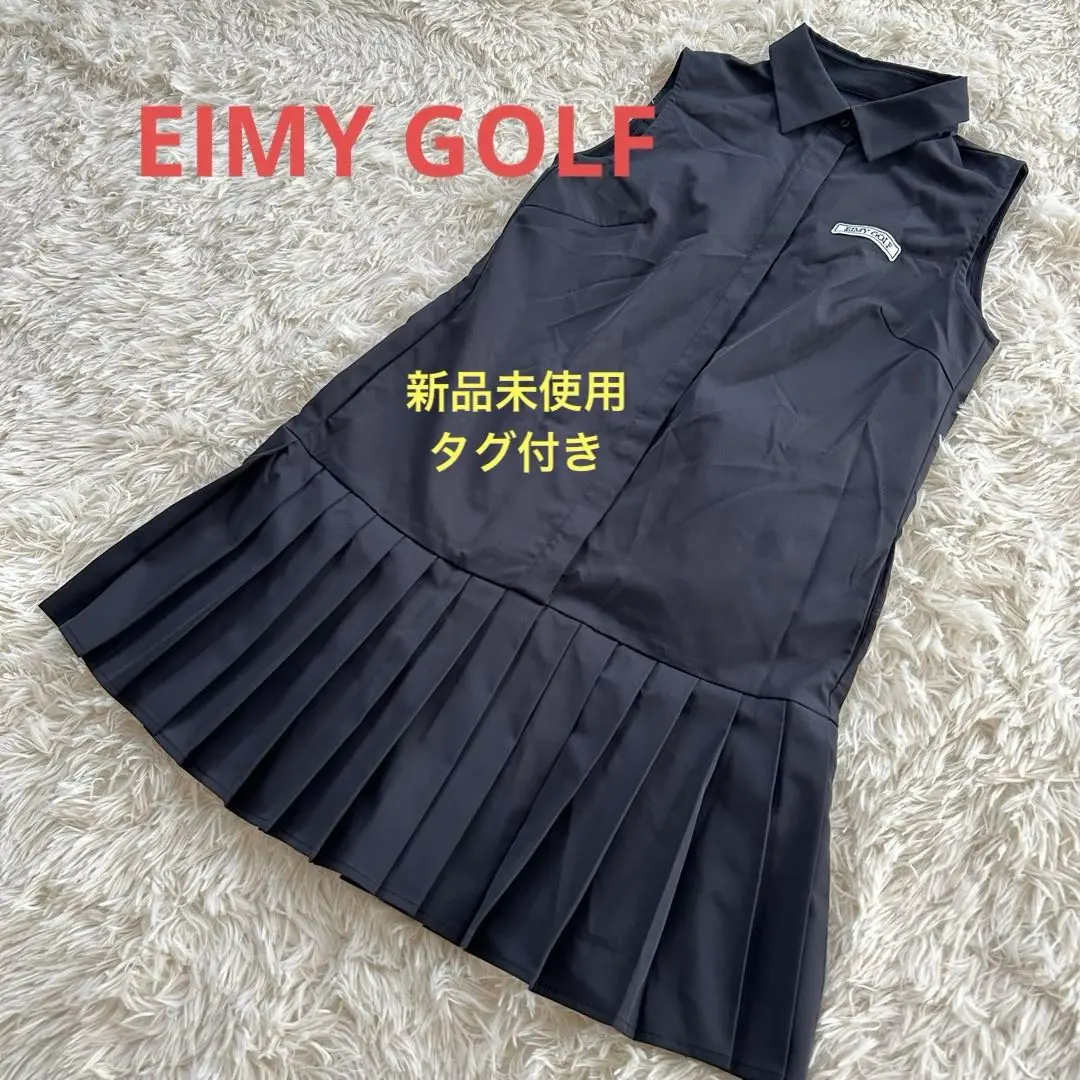 【未使用】EIMYGOLF ゴルフウェア ミニワンピース グリーン ポケット付 未使用】EIMYGOLF ゴルフウェア ミニワンピース グリーン