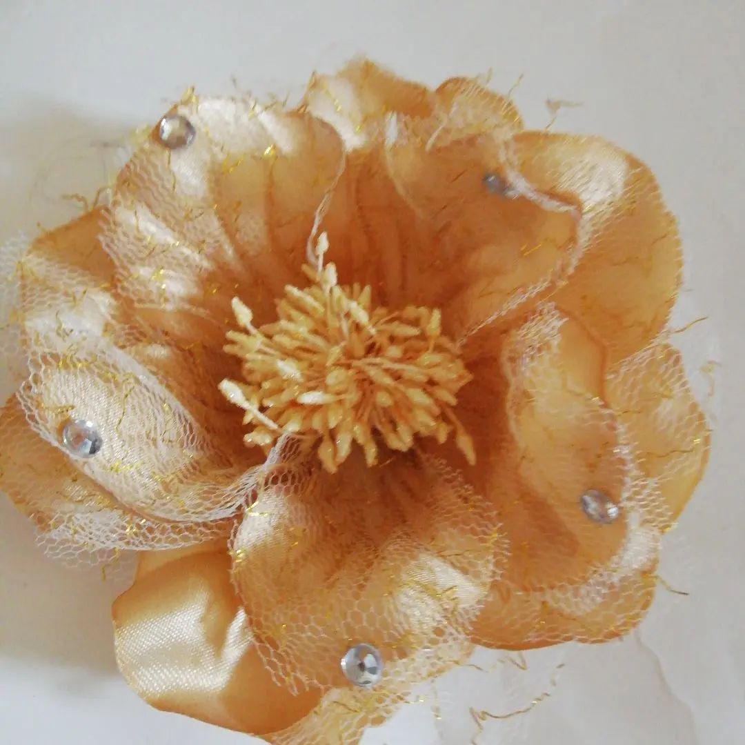 Thumbnail of Zirconia-style sparkling stone modern vintage FLOWER corsage (new, unused)