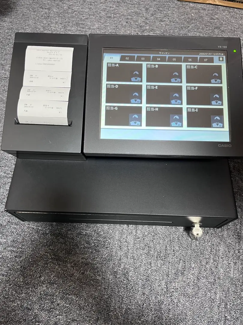 超特価 美品 カシオレジスター VX-100 Ver4.3.1 取説　鍵付 カシオ VX-100 ダイヤ事務機