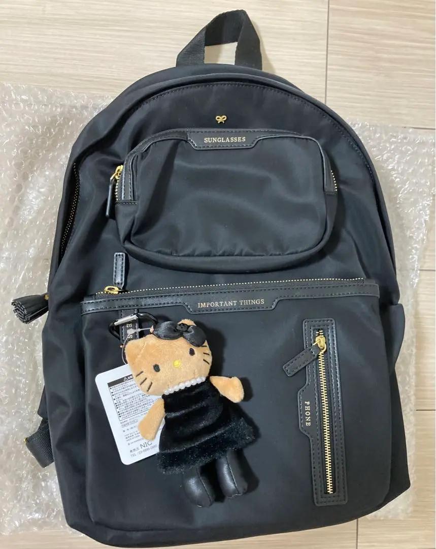 【定価20万円超】アニヤハインドマーチ レザー 編み込み リュック バッグ 白 アニヤハインドマーチ/リュックサック/アイズ/白×黒/レザーの