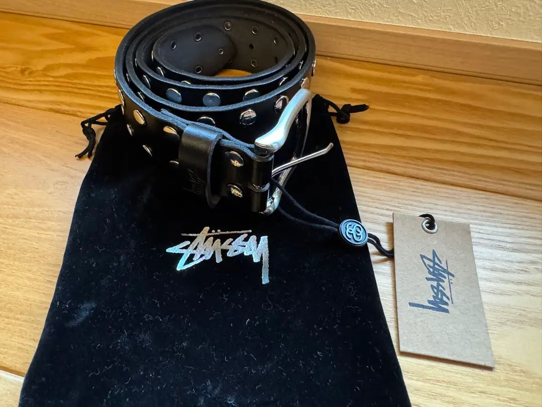 美品 モーガン蔵人着用 STUSSY 8 BALL STUDDED BELT 8 Ball Studded Belt – Brown Suede | Accessories | Stüssy