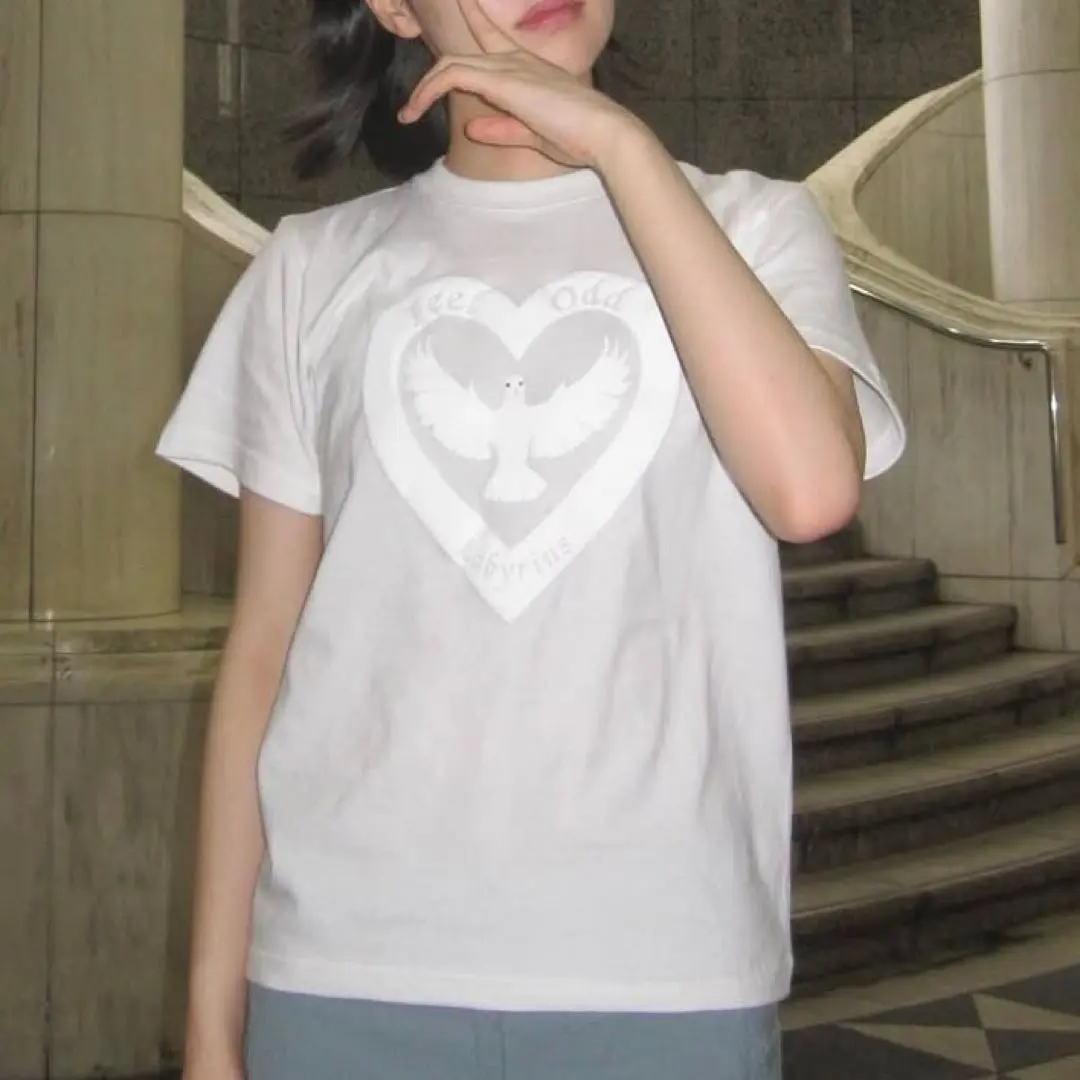【期間限定】Labyrins リボンプリントTシャツ Labyrins RIBBON Tshirt White | Shury